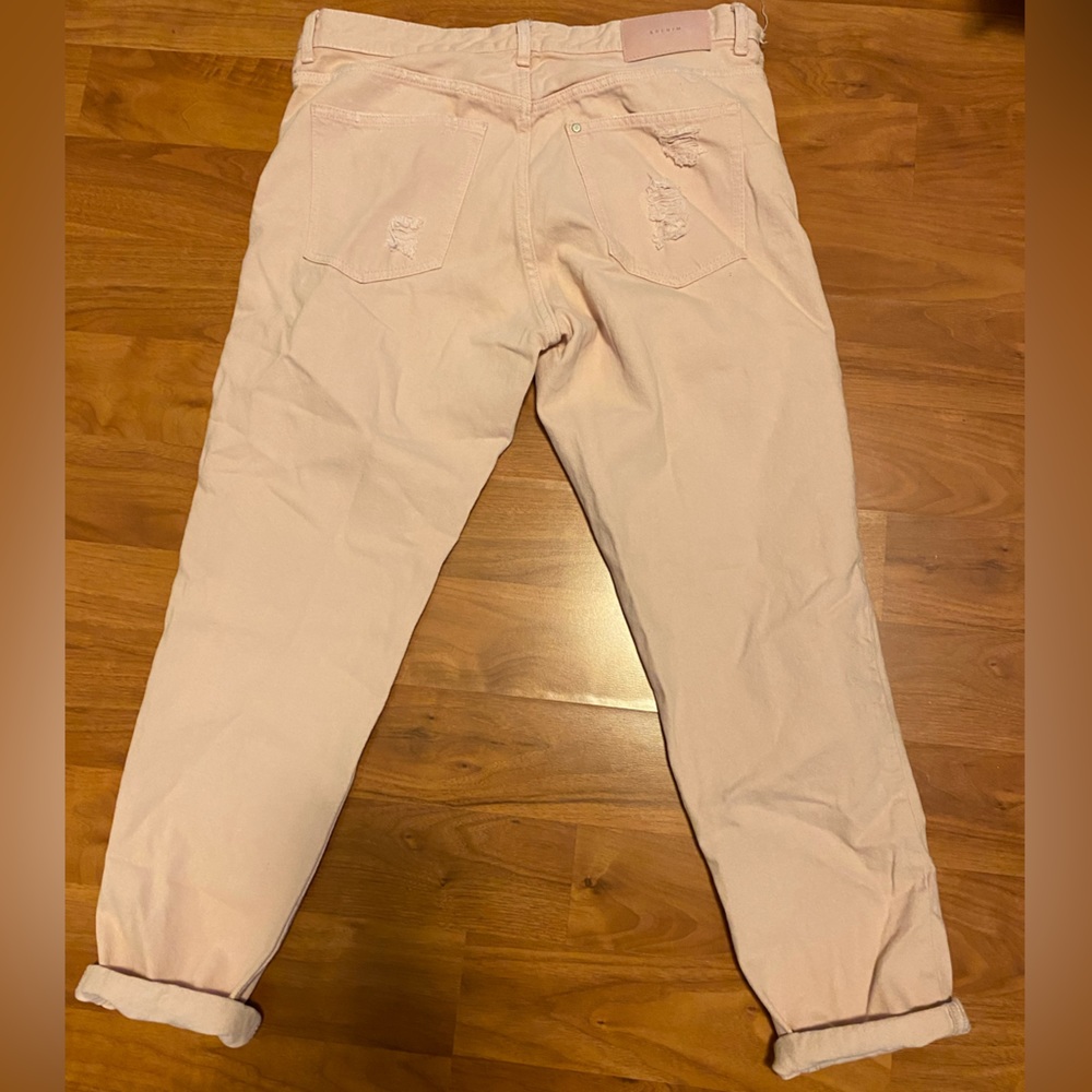 Pink boyfriend denim